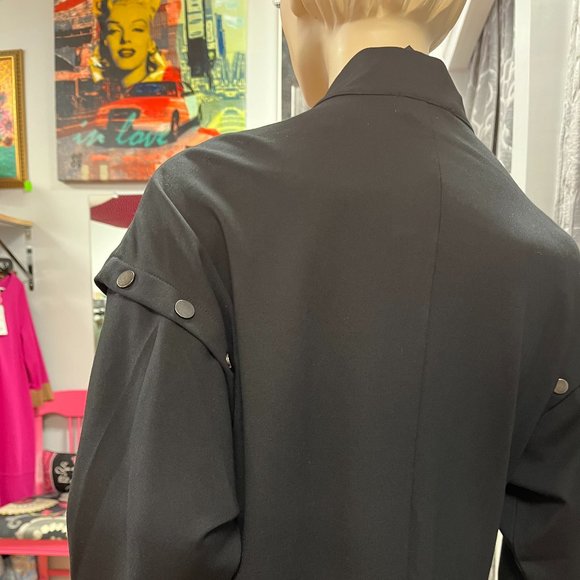 NWT M Carre Noir Heavy Knit Double Snap Duster with Removeable Snap Arms - Picture 2 of 5